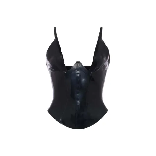 Khy X Poster Girl Latex Plunge Tank Black