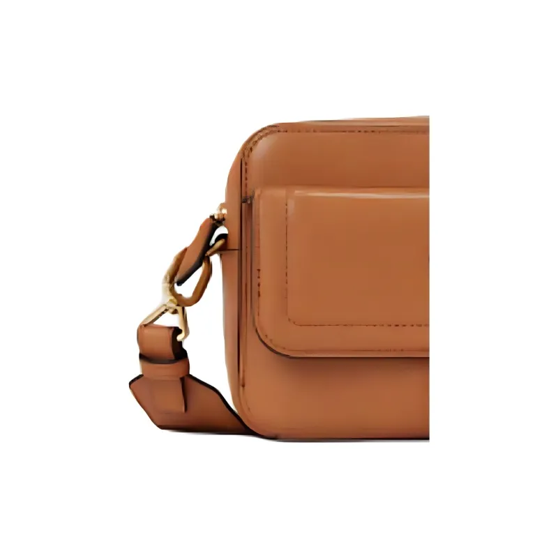 KARL LAGERFELD K/SIGNATURE Cow Leather Camera Bag, Shoulder Bag, Crossbody Bag Women's Brown-3