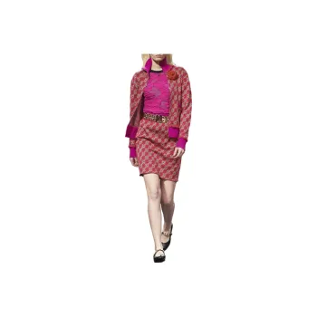 CHANEL 24 Spring And Summer Regular T-Shirt Women's Peach Red Black