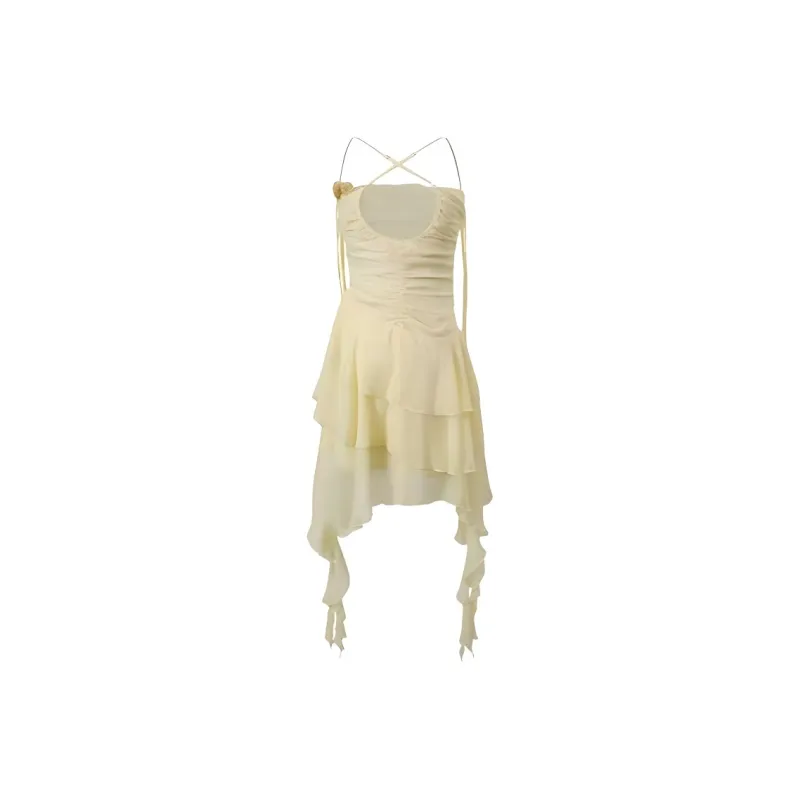 JOSR Slip Dresses Women's Yellow-1