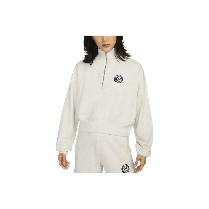 Nike Sportswear Women's Oversized 1/2-Zip Crop Fleece Sweatshirt-0