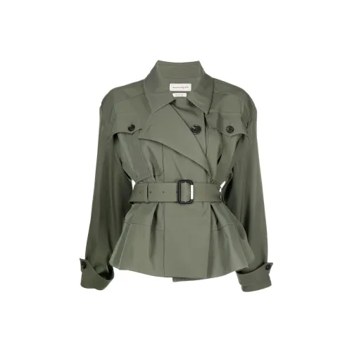 Alexander McQueen Peplum hem Belted Jacket