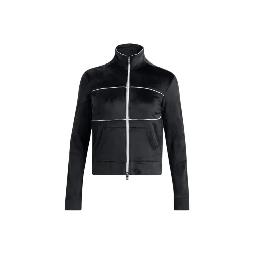 Under Armour Velour Track Jackets Coats Women's Absolute Black