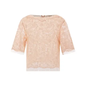 ERMANNO SCERVINO Floral Lace Short Sleeved Blouse