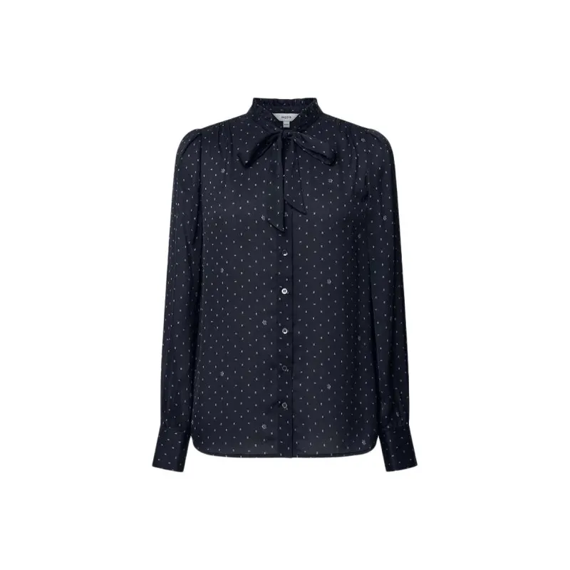 HAZZYS Chiffon Shirt Women's Dark Navy Blue-0