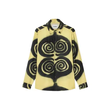 NANUSHKA Sabrin Spiral print Silk Shirt