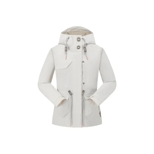 DECATHLON Hiking, Urban Living, Travel, Commuting, Ice Climbing, And Rock Climbing Jacket Women's Pearl Beige