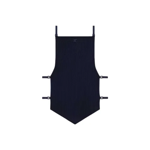 COURREGES SS25 LINGERIE DETAIL POINTY TOP Camisole Women's NAVY/Marine Blue