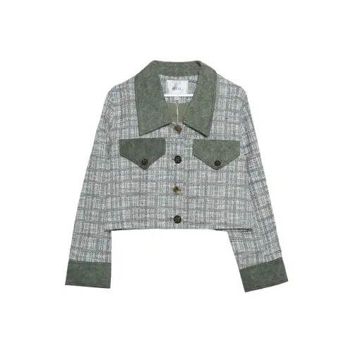 IT'REAL Premium SS25 Jackets Coats Women's Gray Green