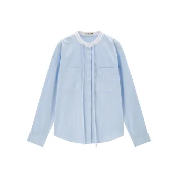 UNIQLO Shirt Women's Blue White Stripes