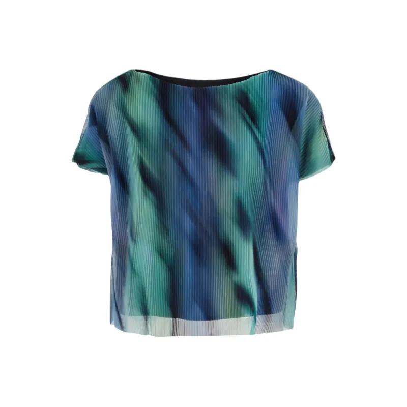 ARMANI EXCHANGE Graphic print Pleated T shirt-0