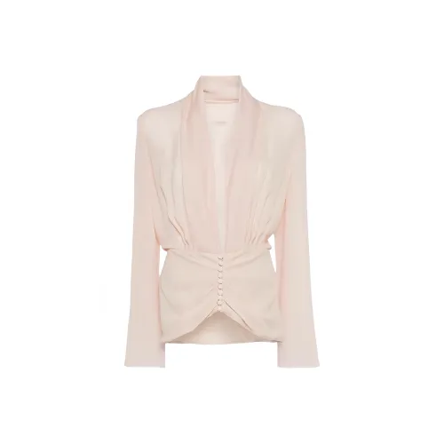 POPO.INFO Cinched Waist Pleated Long Sleeved Women's