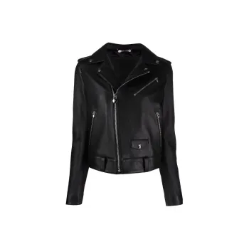 PHILIPP PLEIN Leather Biker Jacket