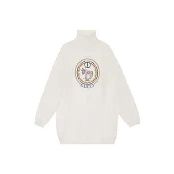 GUCCI Jersey Sweatshirt With Embroidery Sweatshirt Women's White