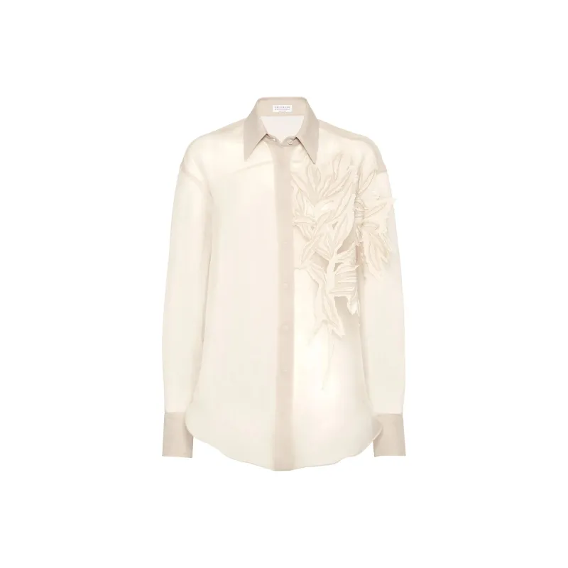 Brunello Cucinelli Flora appliqué Shirt-0