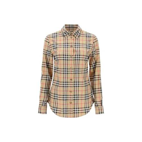 Burberry Women'ss Classic Check blu Down Shirt Vintage Check