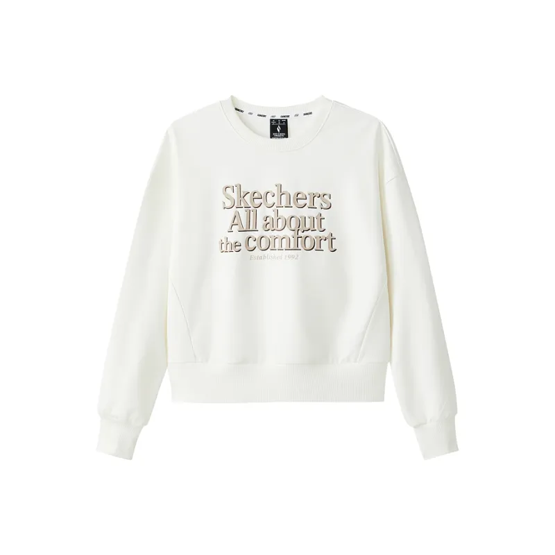 Skechers Sports Life Collection Sweatshirt Women's Marshmallow White-0