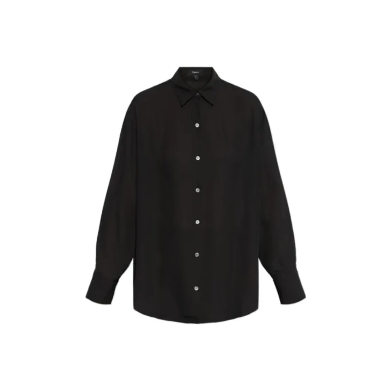 THEORY Button Detailed Collared Shirt-0