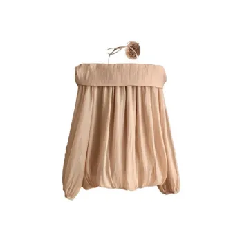 POPO.INFO Chiffon Shirt Women's Sweet Orange Color