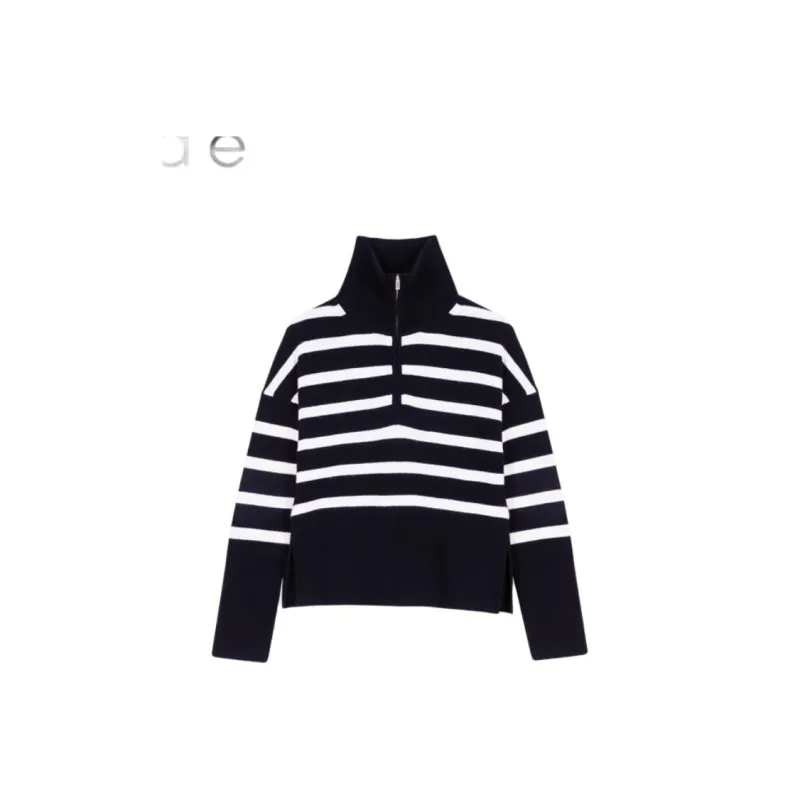 Maje Stripe print High neck Sweater-0