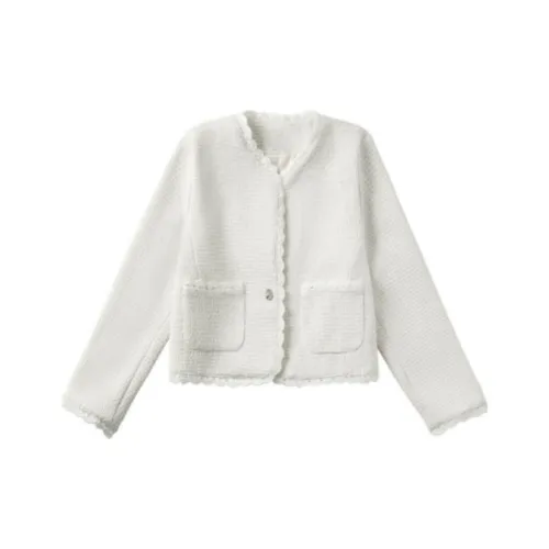 DEAR DEER PUFF Jackets Coats Women's White
