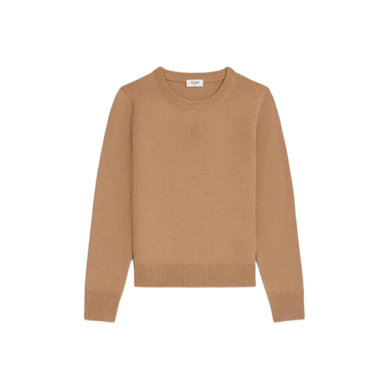 CELINE Crew Neck Sweater In Heritage Cashmere-0