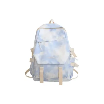 Yalu Nylon Backpack Regular Unisex Light Blue/Light Green