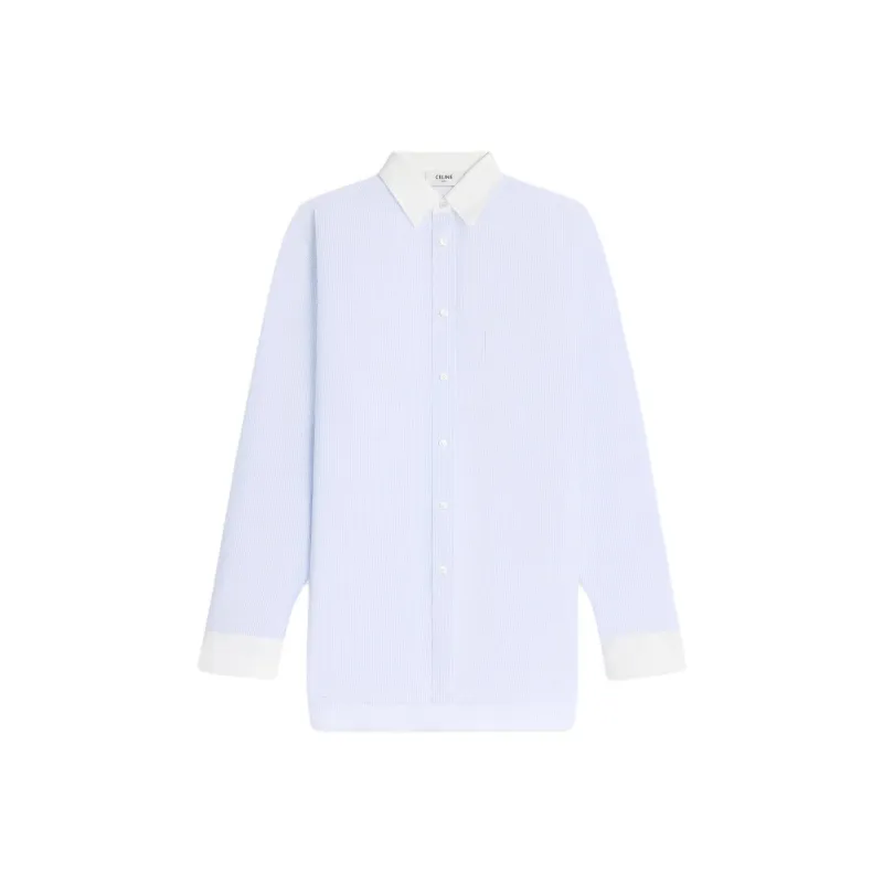 CELINE Striped Oversized Shirt-0