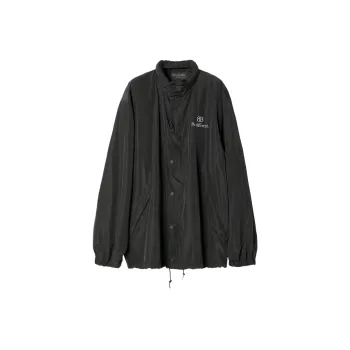 Balenciaga Logo Print Windbreaker Jacket 'Black'