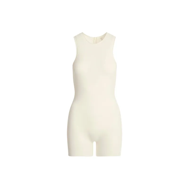 SKIMS SS25 COTTON JERSEY TANK ONESIE Bodysuits Women's MARBLE/Marble-0
