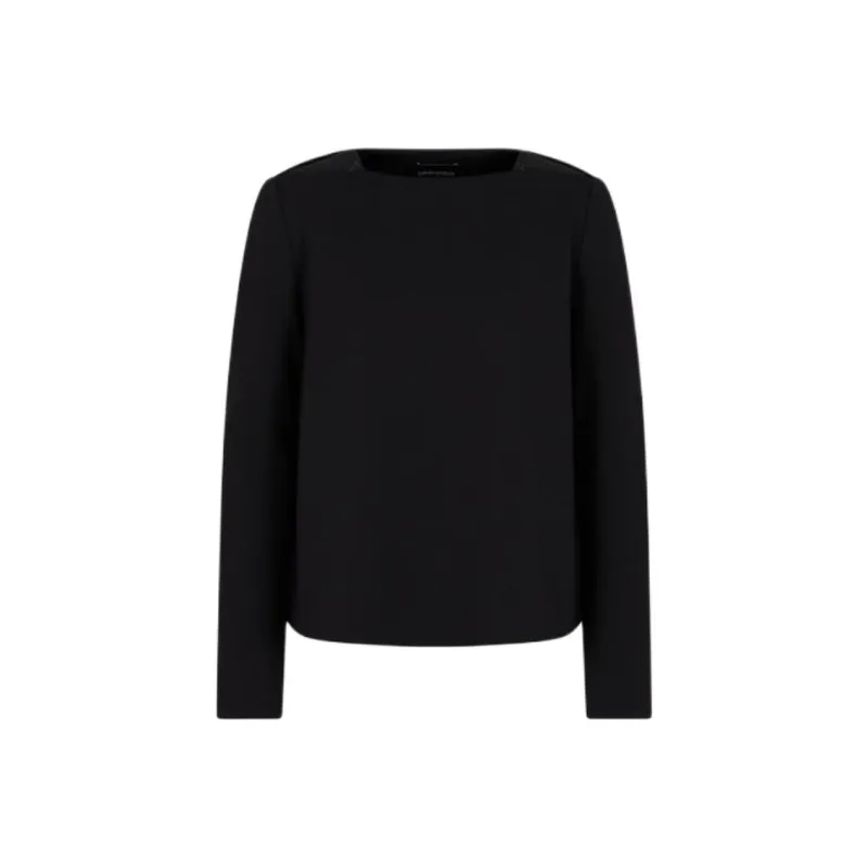 EMPORIO ARMANI Interlock Jersey Sweatshirt With Micro stud Inserts-0