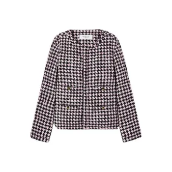 DEGAIA FW24 Down Jacket Women's Light Pink Plaid