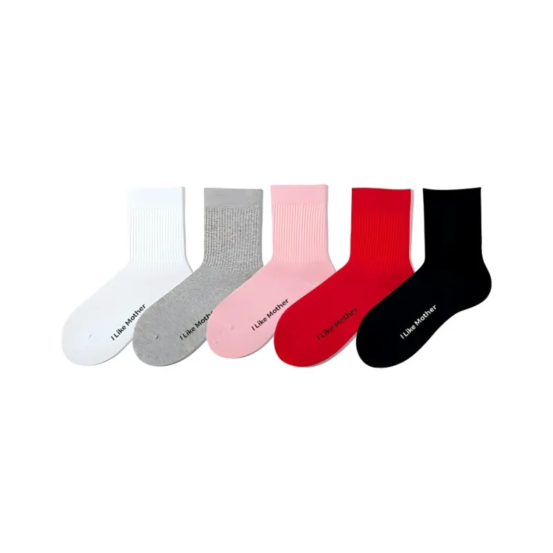 Under The Boots Mid Calf Socks Unisex 5 Pack-1