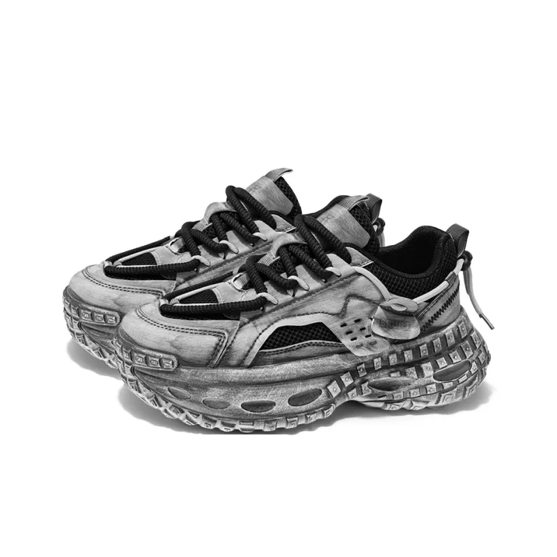 Hong Kong Meng Slip Resistant, Abrasion Resistant, Breathable Low Top Chunky Sneakers Men's-3