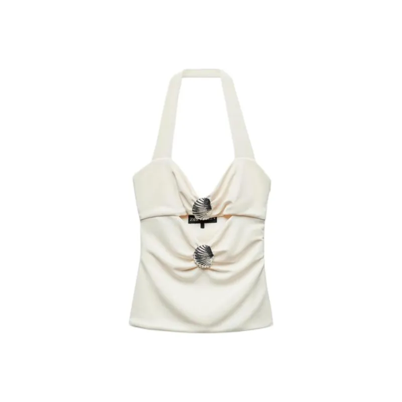 ZARA Trf Camisole Women's White-0