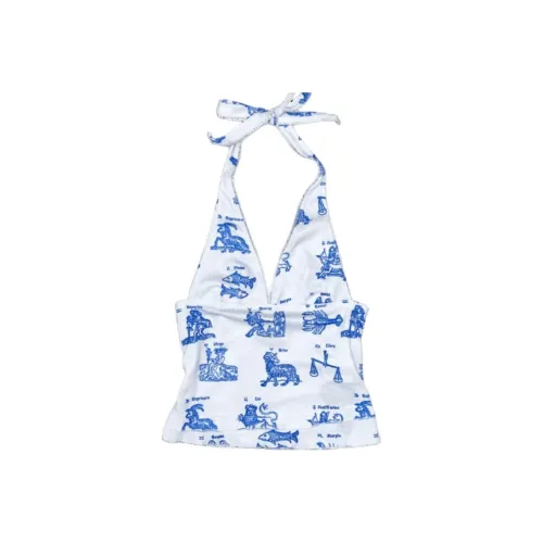 Omighty Camisole Women's White Base With Blue Floral