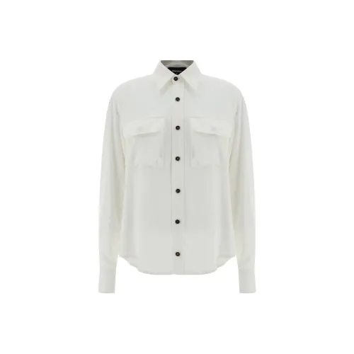 DSQUARED 2 Buttoned Curved Hem Shirt
