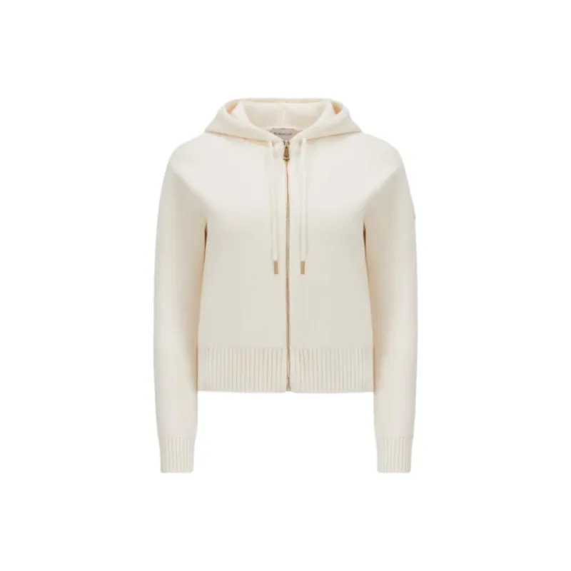 Moncler Zip Up Hooded Knit Cardigan-0