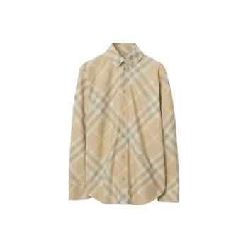 Burberry Long Sleeve Shirt 'Flax Check'