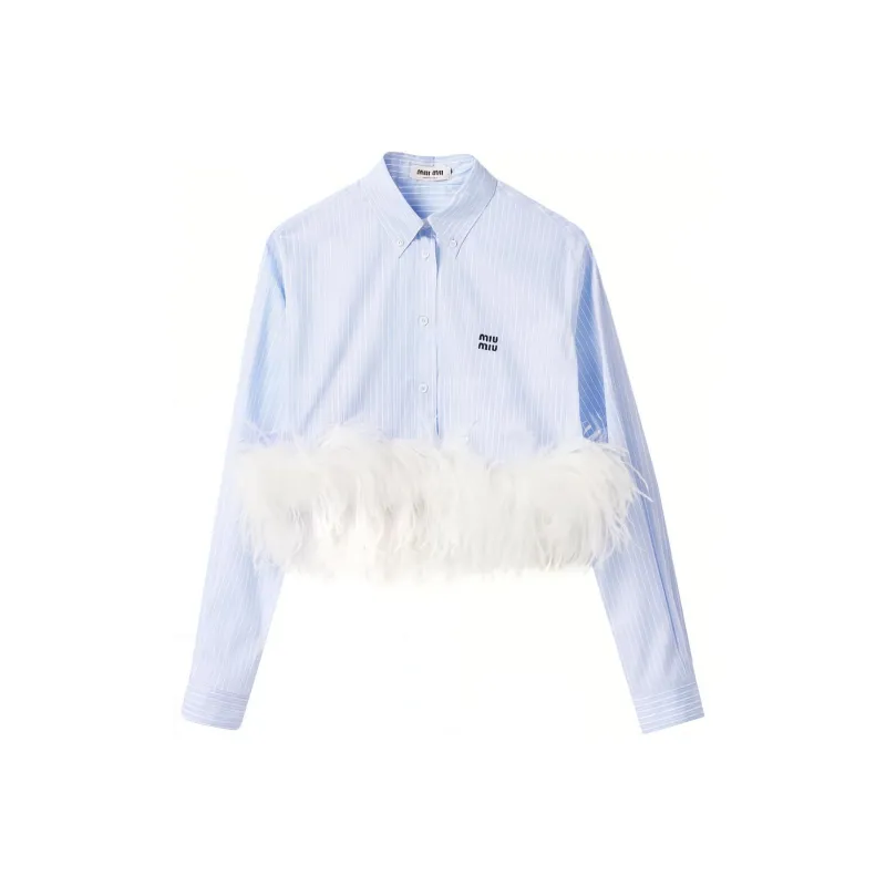 MIU MIU SS24 Shirt Women's Sky Blue-0
