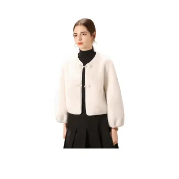 FENHONGMALI Jackets Coats Women's White