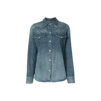 NILI LOTAN Classic collar Denim Shirt