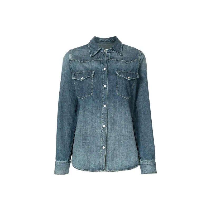 NILI LOTAN Classic collar Denim Shirt-0