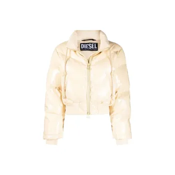 DIESEL Down Jacket Women's Ecru