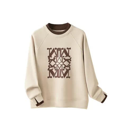 Cypress House Sweatshirt Women's Beige & Dark Coffee