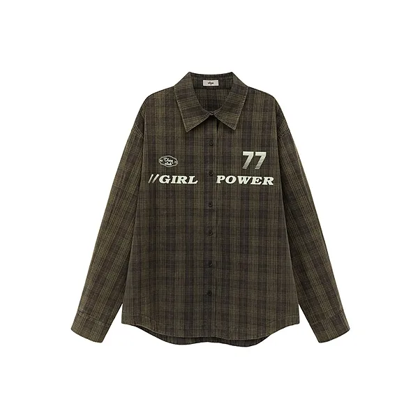 CHUU Shirts Women's Green Plaid-0