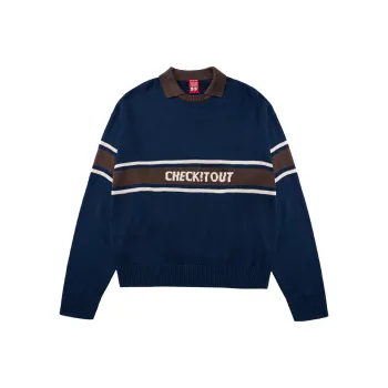 Checkitout Sweatshirts Unisex Glass Captain Blue/Purple/Ecru