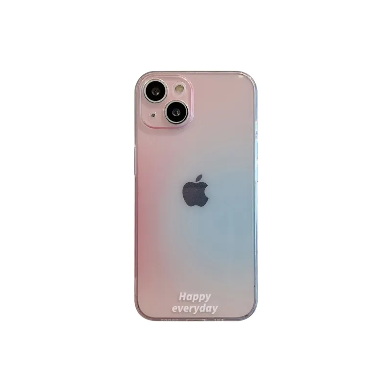 Sopi TPU Material Transparent Gradient 3 Colors Phone Cases Compatibility With IPhone 15 Pro Max/Apple 12/13/14/Pro/Max-2