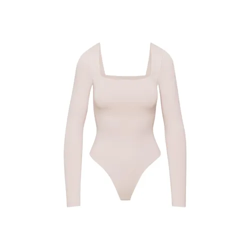ARITZIA Contour Squareneck Longsleeve Bodysuit Bodysuits Women's Bow Pink/Bowknot Pink