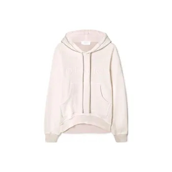 OFF WHITE Laundry Logo Embroidered Drawstring Hoodie